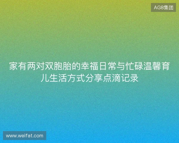家有两对双胞胎的幸福日常与忙碌温馨育儿生活方式分享点滴记录